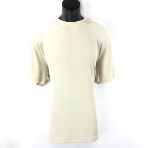LOG-IN UOMO Men's Beige T-Shirt Ribbed Pattern